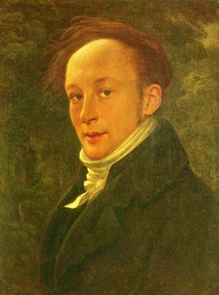 Автопортрет, освещенный сзади. 1816