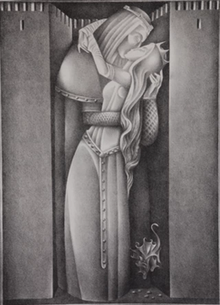Поцелуй. Иллюстрация к «Роману о Тристане и Изольде». 1972