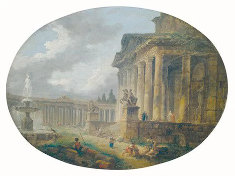Гюбер Робер «Пантеон и колоннада Бернини». 1772