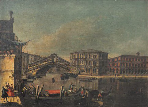 М. Мариески. Мост Риальто около палаццо деи Камерленги. Около 1741