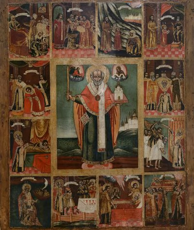 Святитель Николай Можайский с житием. Конец XVII - начало XVIII века