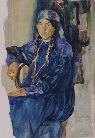 Хакасская женщина из племени сагаев