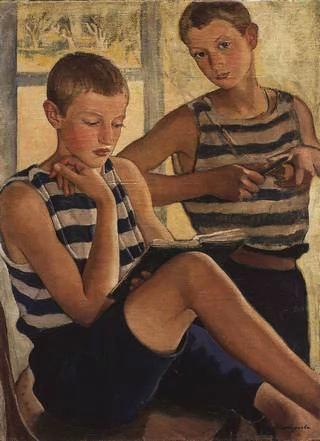 Мальчики в матросских тельняшках. 1919