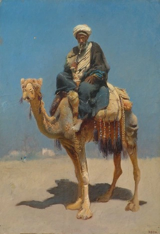 Араб верхом на верблюде. Не ранее 1874