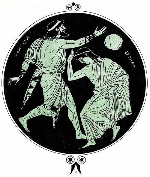 Одиссей и Евриал. Иллюстрация к поэме Гомера «Одиссея»