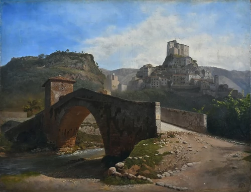 Л.Ф. Лагорио. Вид Субиако от моста Сан Франческо