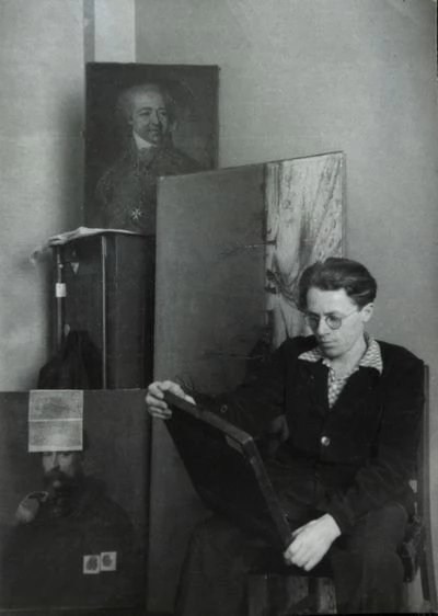 Научный сотрудник Новосибирской картинной галереи П.Д. Муратов. Первые картины. 1958